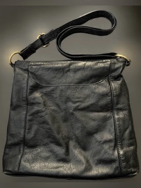 GREAT AMERICAN Leather Works- Black Leather Western Crossbody Purse Bag- EUC - Picture 2 of 6